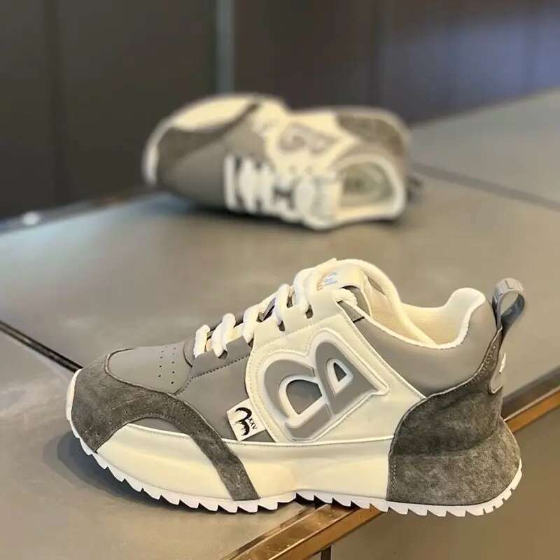 2025 New Leather Toe Bottom Fashion Sports Casual Low Top Thickened Comfortable Campus Torre Shoes Internet Celebrity