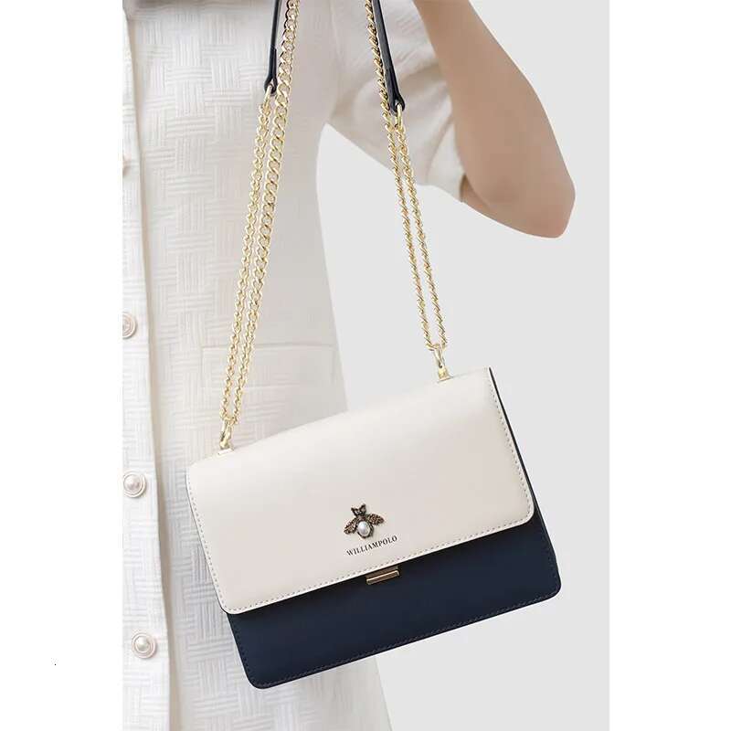 Fashionable Women's Shoulder Bag, Cowhide, Casual High-End Handbag, Personalized Makeup Bag