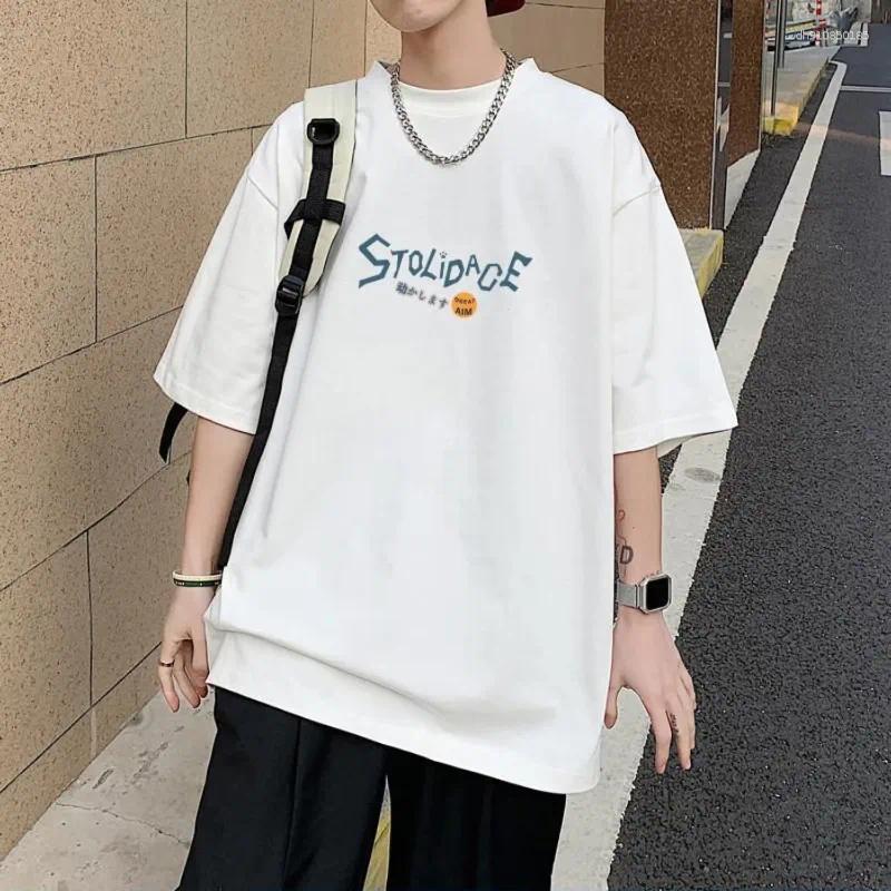 Men's T Shirts 8XL Men Oversize Korean Fashion Loose American Love Puppet Print Short Sleeve Round Neck Versatile Trend Couple Outfit