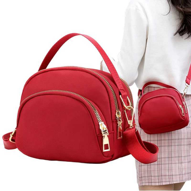 Women Handbag and Purse 2025 New Designer 3 Layers Large Capacity Shoulder Bags Lady Crossbody Bag Sweet Red Black Womens Bag Z250303