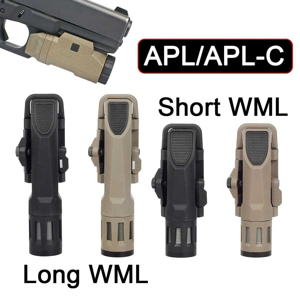 Tactical APL APL-C WML Nylon Weapon Gun Light Hunting Airsoft Rif D Strobe Torch Flashlight For 20mm Picatinny RailXJ250303