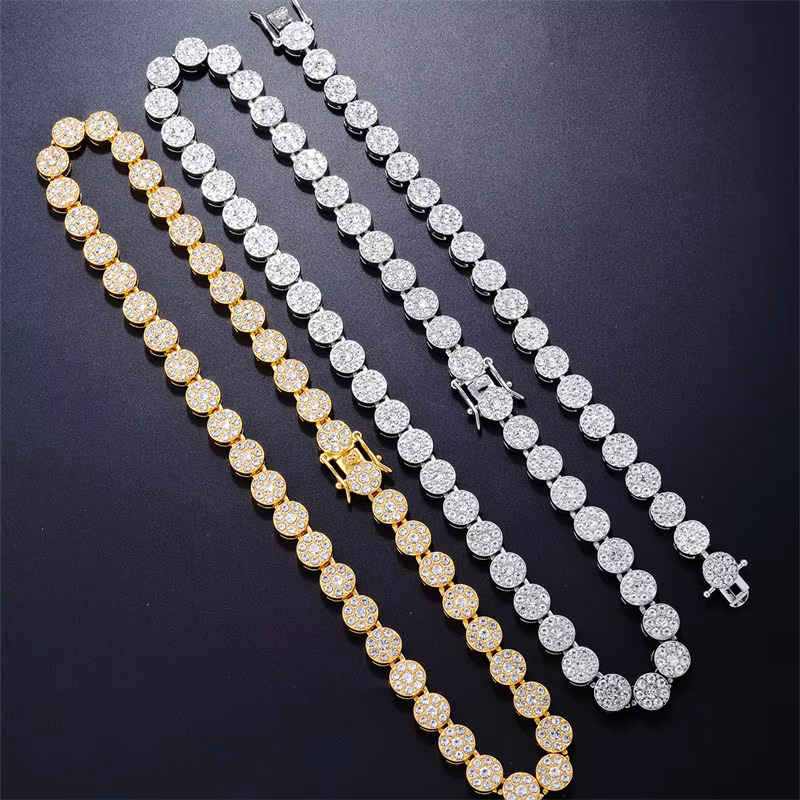 Unisex 10mm Hip Hop Iced out VVS Moissanite Miami Cuban k Chain Necklace Religious Christian Jewelry for Anniversaries