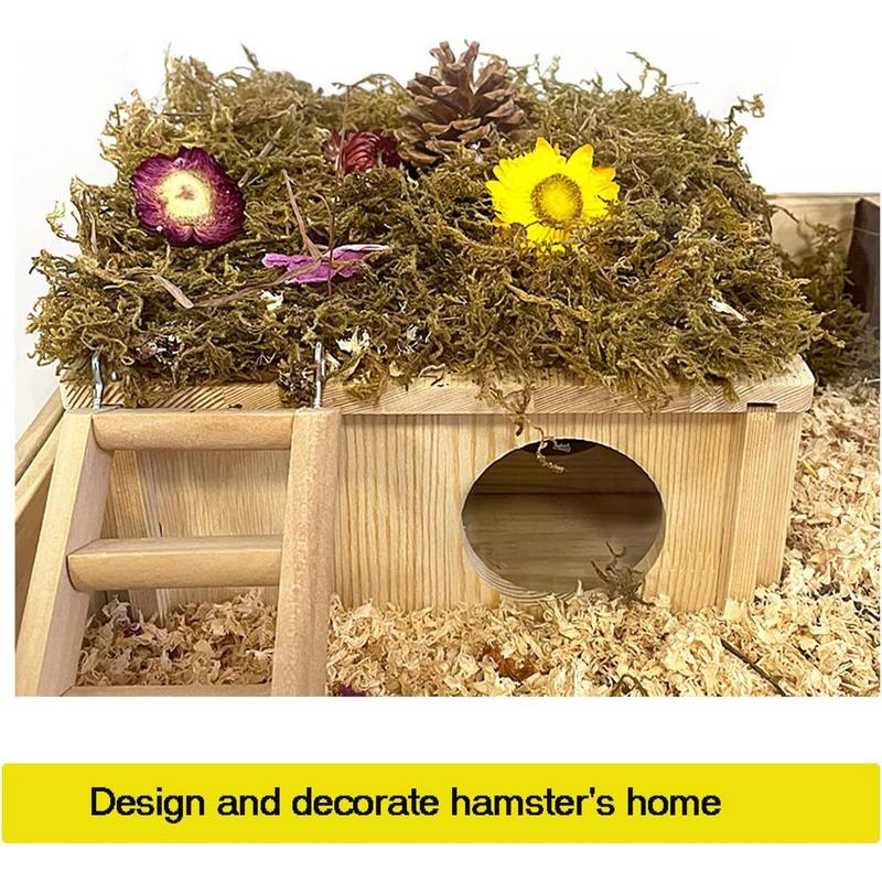 Hamster Hideout Square 2-Chamber Hamster Habitats Decor Small Animal Tunnel Toys Chamber-Maze Hamster Hideout For Hamster