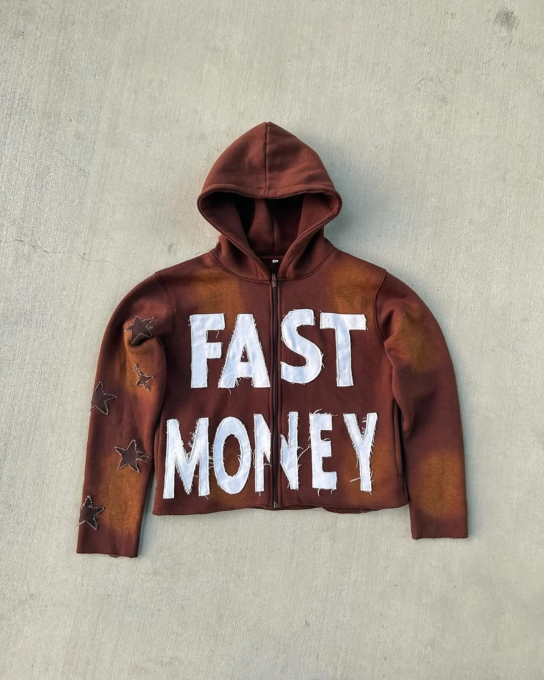 Y2K niche hip-hop personality retro letter rough print zipper cardigan loose casual sports couple fashion sweatshirt hoodie 250303