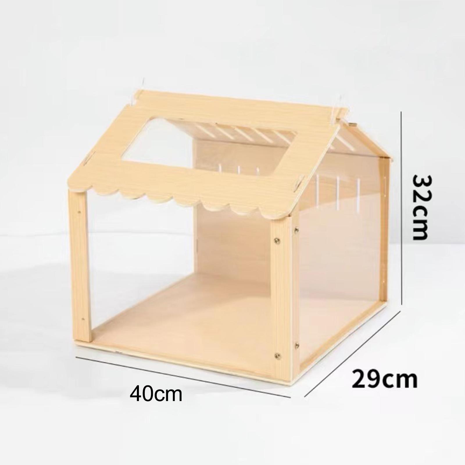 Wood Hamster House Exercise Toy Small Animals Nesting Habitat Decors Nesting Villa for Gerbils Guinea Pig Pet Supplies