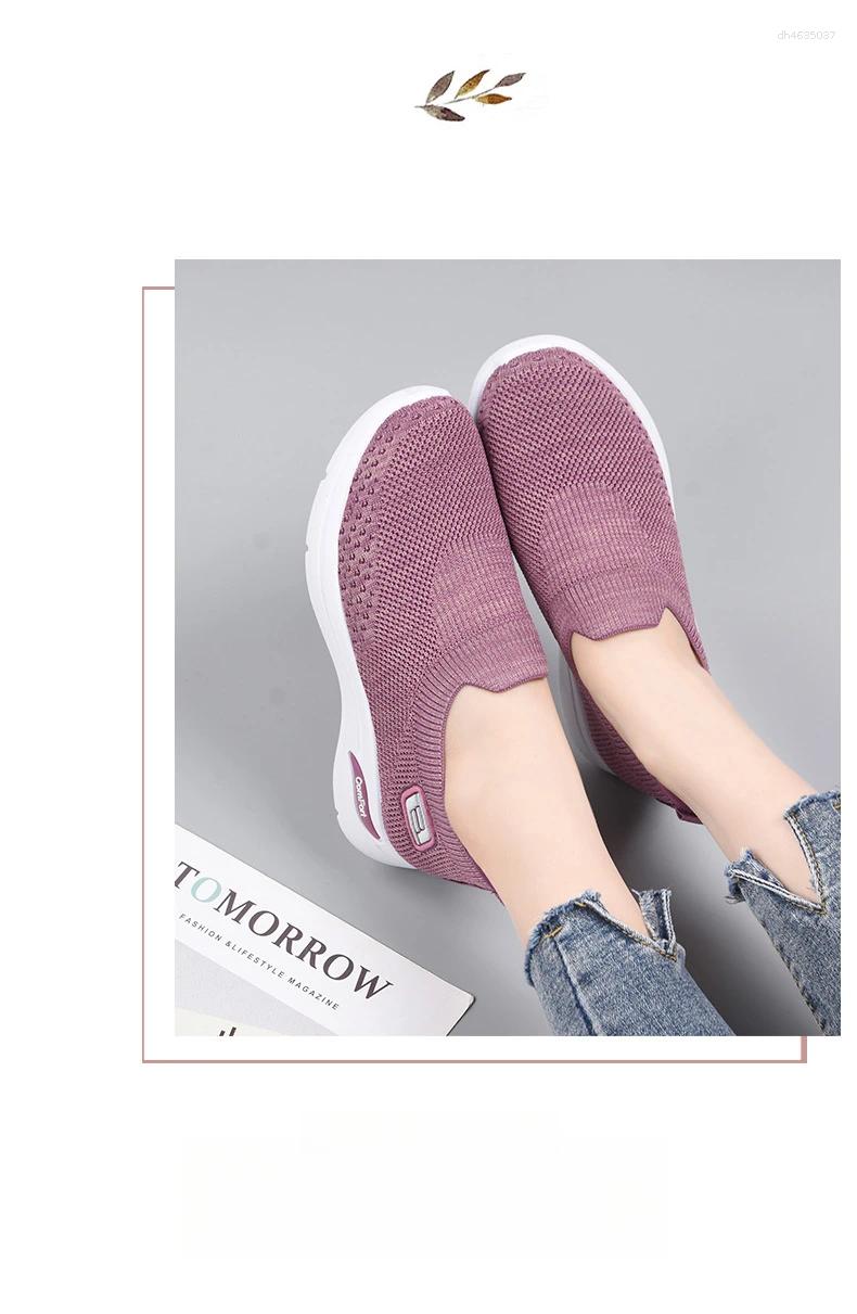 Casual Shoes 2025 Foreign Trade Women's Lightweight Soft Bottom Flat Fashion Breathable Sports For Women zhanyishengli