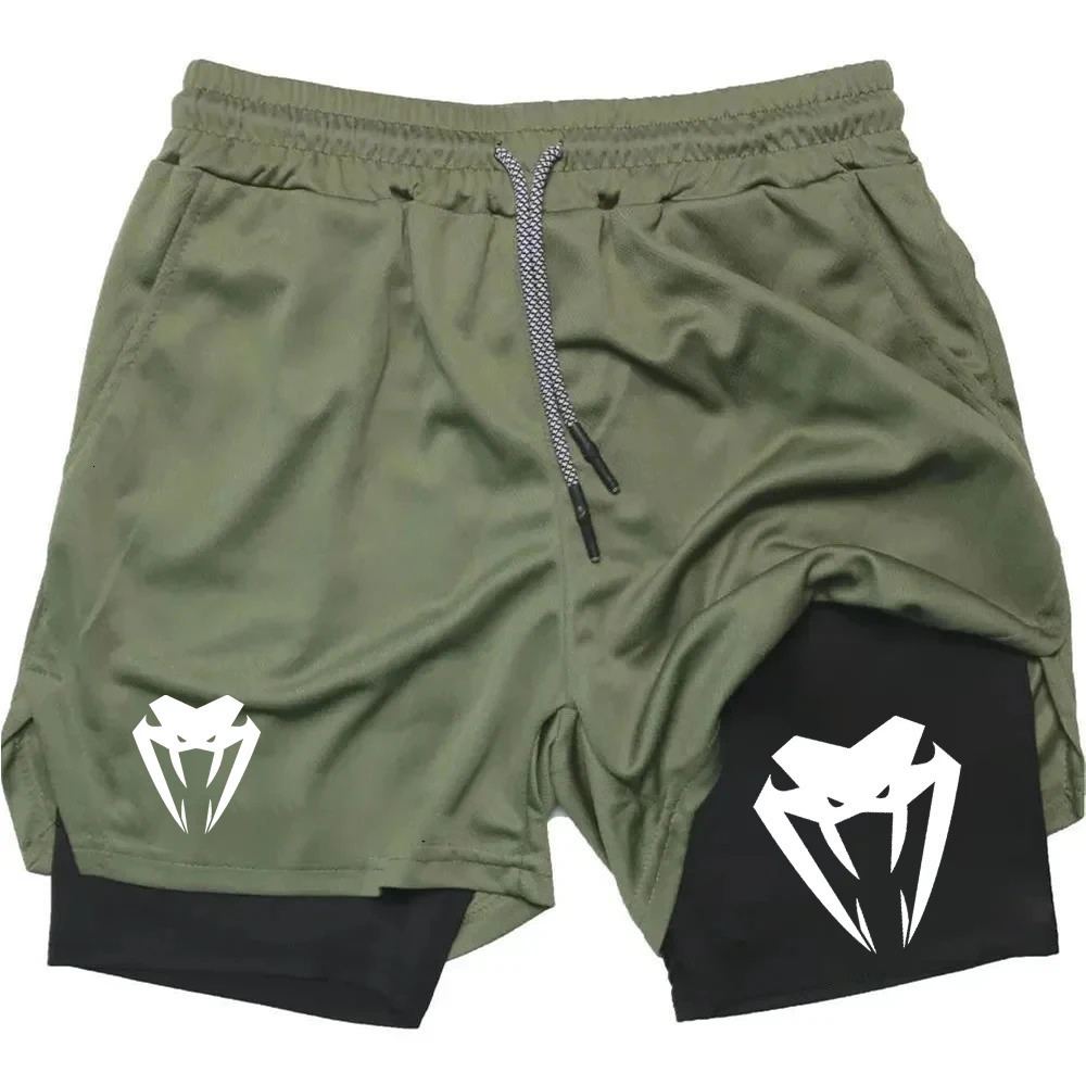 Running Shorts Men Fitness Gym Performance Sports Summer Casual 2 In 1 Mesh Quick Dry Workout Compression Jogging 250224