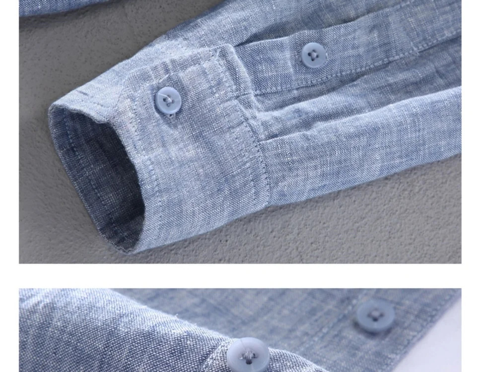 Summer Men Long-sleeved Shirts Loose Solid Color Simple Casual Versatile Handsome Trendy Shirt 250227