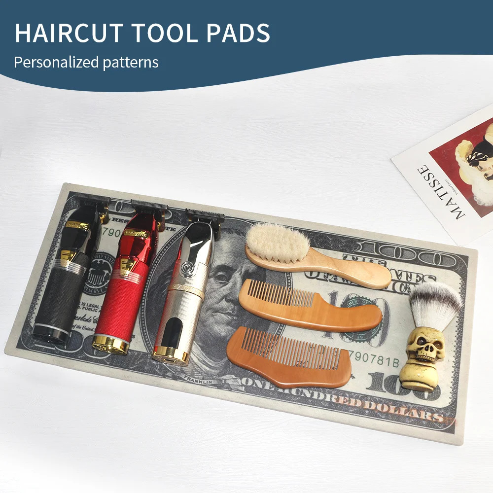 Barber Station Mat Anti Slip Tools Organization Barbershop Accessories Salon Countertop Pad Hairdressing Tools Workstation 250304