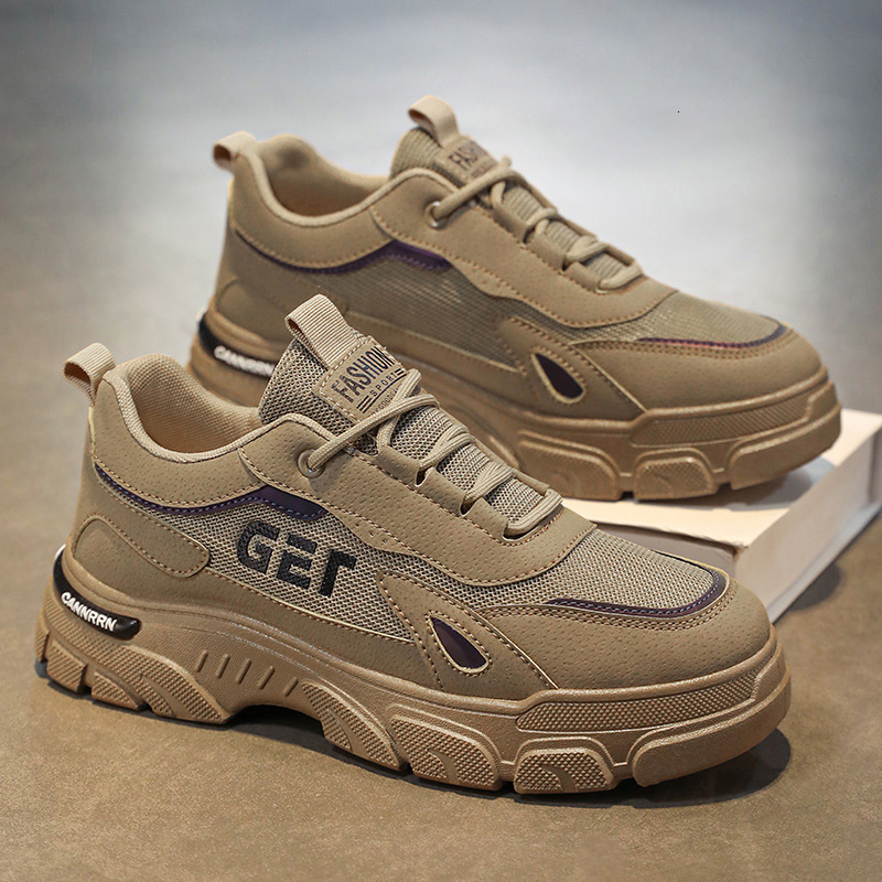 2025 Designer s New Breathable Men s Fashionable Lightweight Versatile Thick Bottom Black Grey Brown Sports And Leisure Board Shoes Men s Sizes 39-44