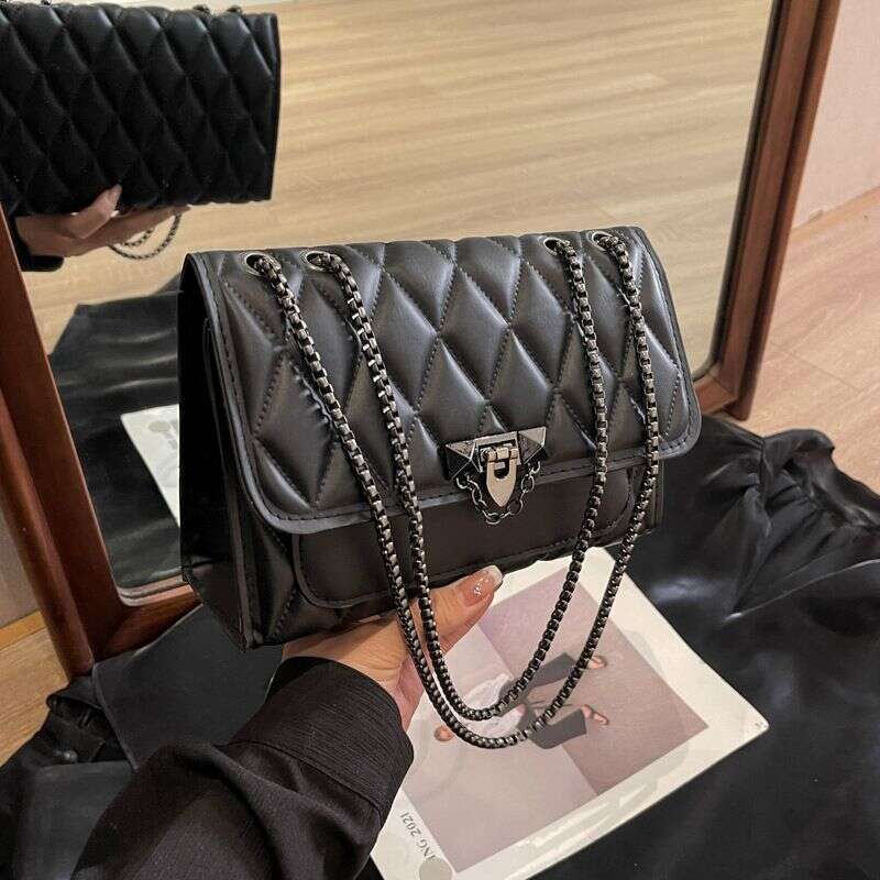Women's Bags Popular solid color dia embroidery thread retro chain messenger shoulder small square women's bag