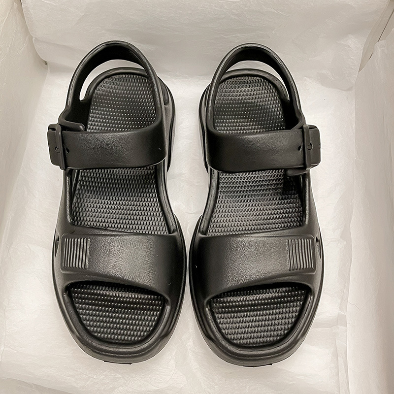 New Roman Women's Summer Collection 2025 Double Buckle Soft Bottom designer sandals with EVA Cool Slippers Versatile Stand
