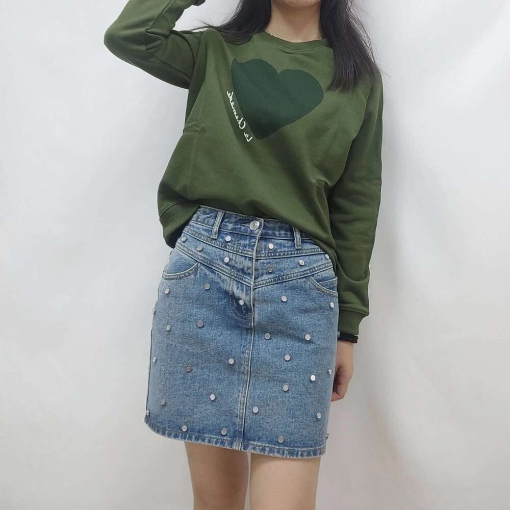 Spring New Women Cotton Round Neck Sweatshirt Letter Embroidery Casual Comfortable Long Sleeve Ladies Pullover