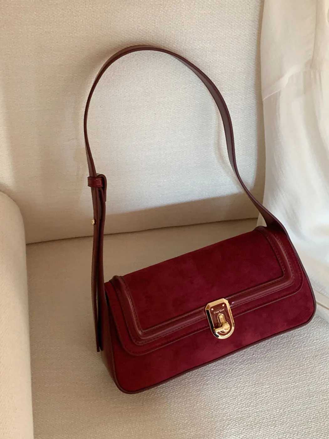 JIAERDI elegant red shoulder bag suitable for women high-end luxury designers handbags wallets lingerie bags Y2K Z250303
