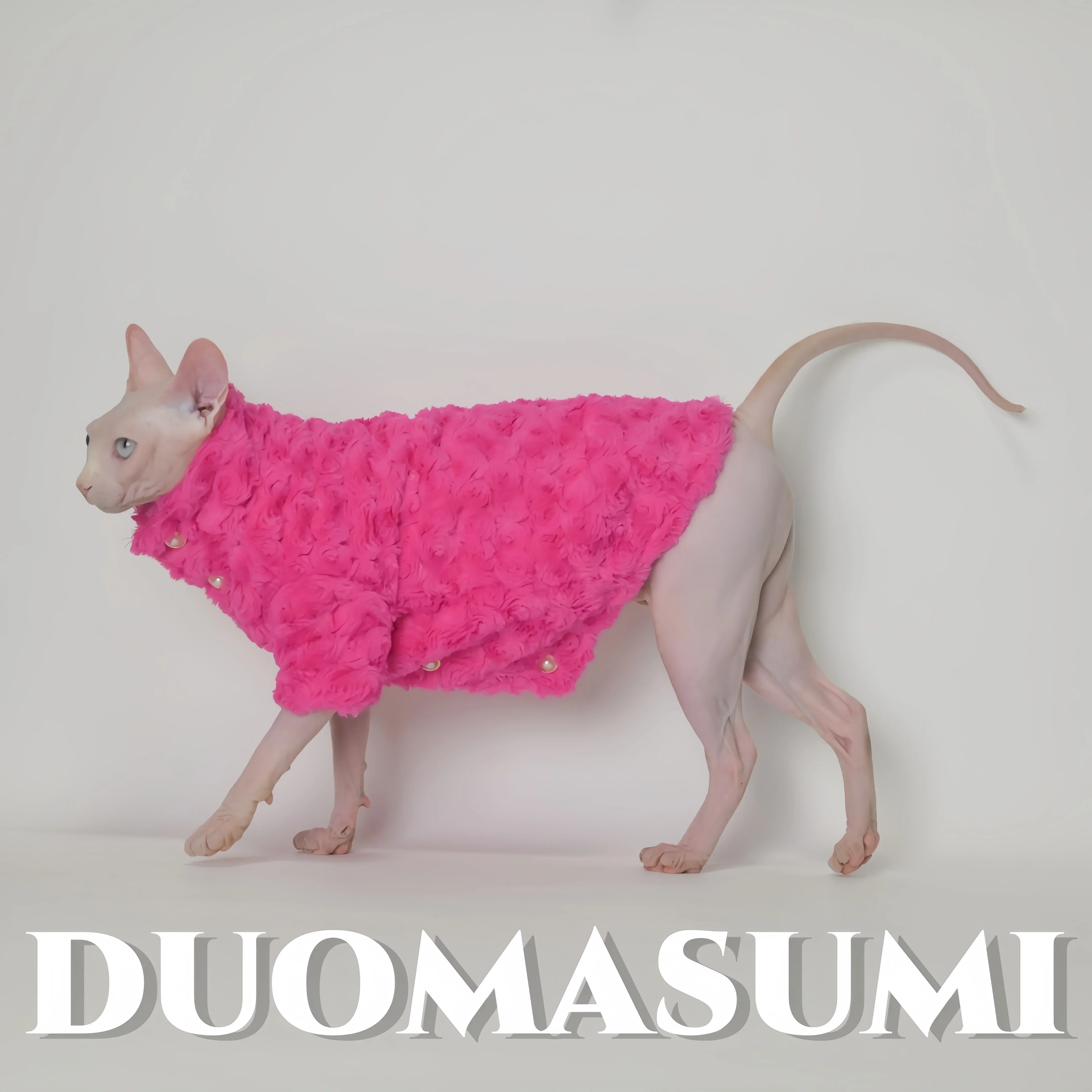 Hairless Cat Clothes Winter Two-layers Warm Thick Cat Apparel for Sphynx Cats, Devon Rex Cats,Small Cats and Dogs