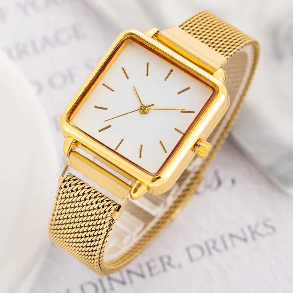 Gold Women Bracelets Square Female es Fashion Ladies Sports Dr Wrist Waterproof Metal For WomenXJ250304