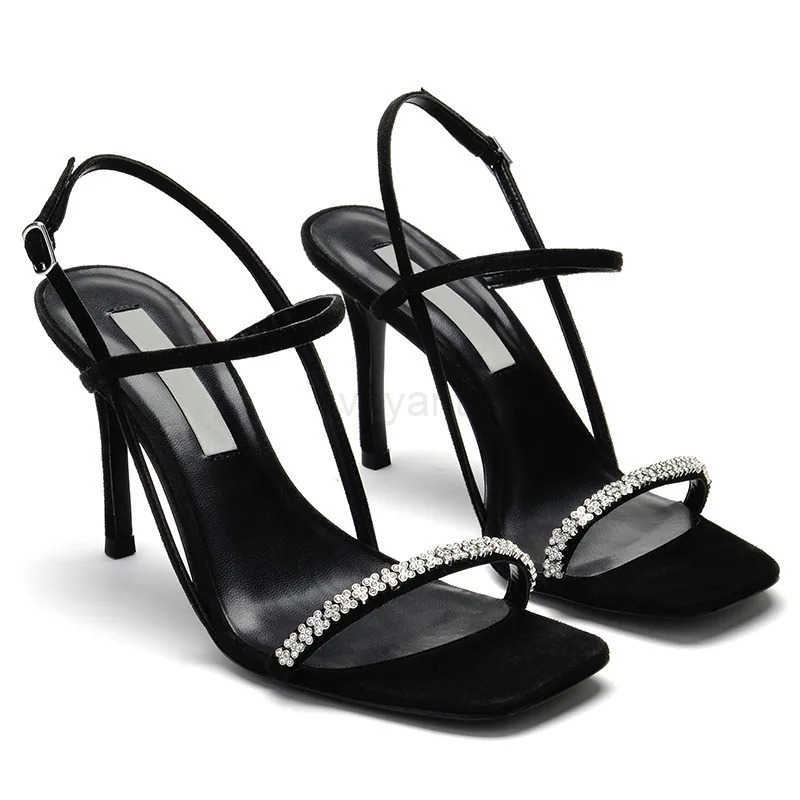 Ladies High H 2023 Elegant Sandals Wen Rhine Thin H Party Shoes New Wens Fi Heeled Sandals Black Beige Z250304