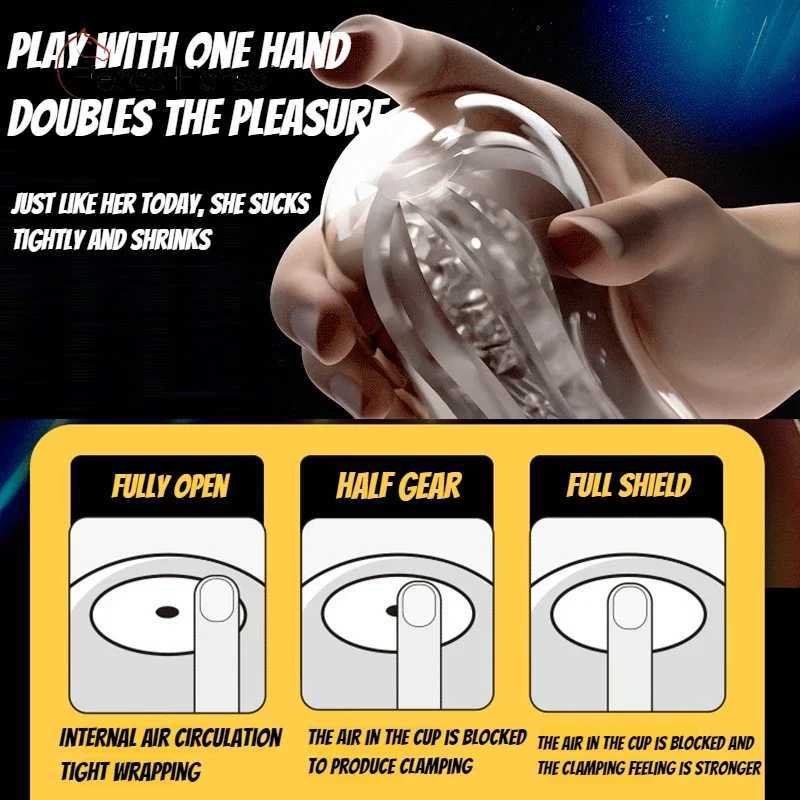 Male Sex Toys Vagina Masturbator Masturbators Sexmachine Male Masturbator Vacuum Sucking Glans Endurance Exercise Pocket Pussy M250304