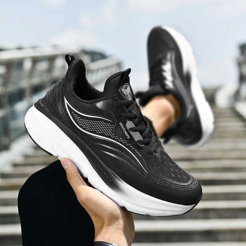 2025 New Marathon Air Cushion Men Sports Running Shoes Breathable Lightweight Wens Cfortable Athletic Training Sneakers Z250304