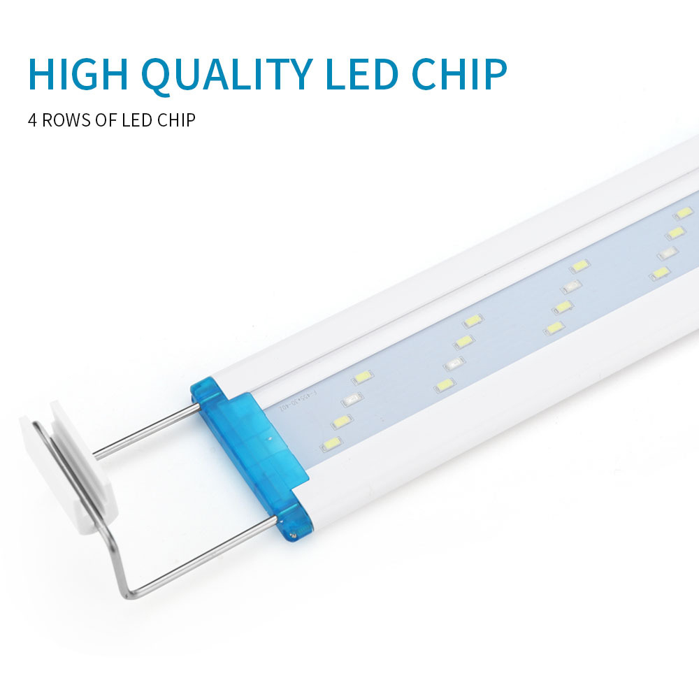 4 Rows Aquarium Lights 3-color Fish Tank Lamp Accessories 18-58CM Clamp Lamp 5730 LED Fish Tank Landscaping Aquarium Lighting