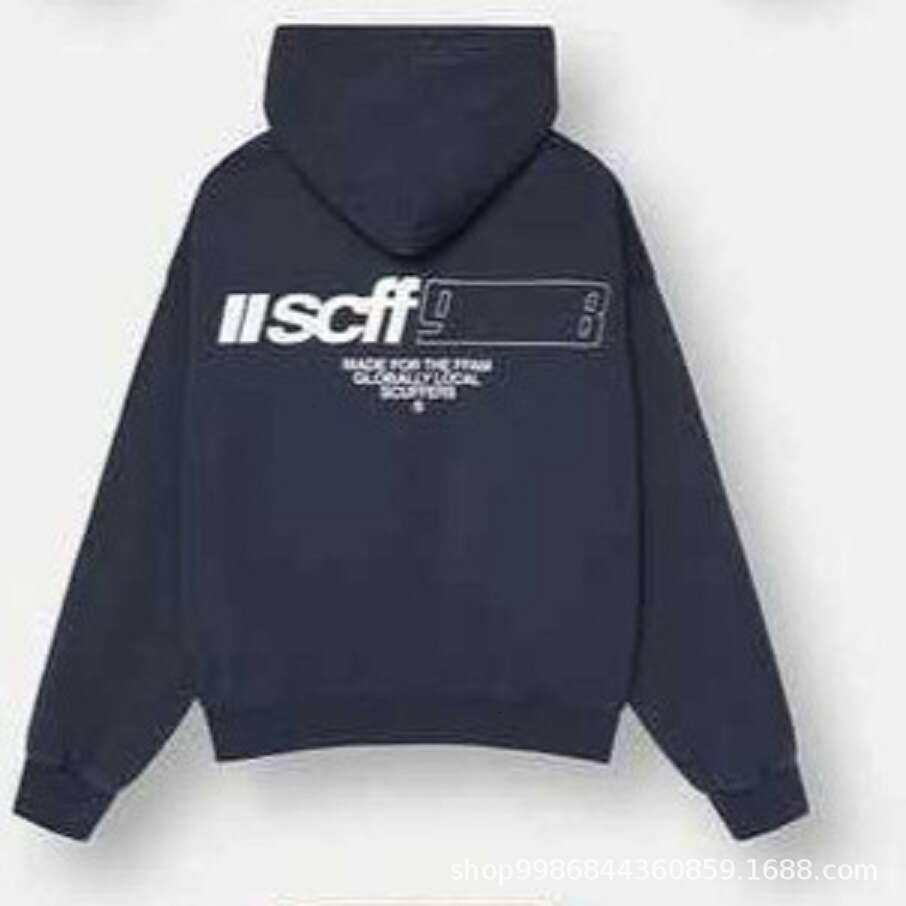 new printed aesthetic couple hip-hop gothic streetwear hoodie hooded pullover top