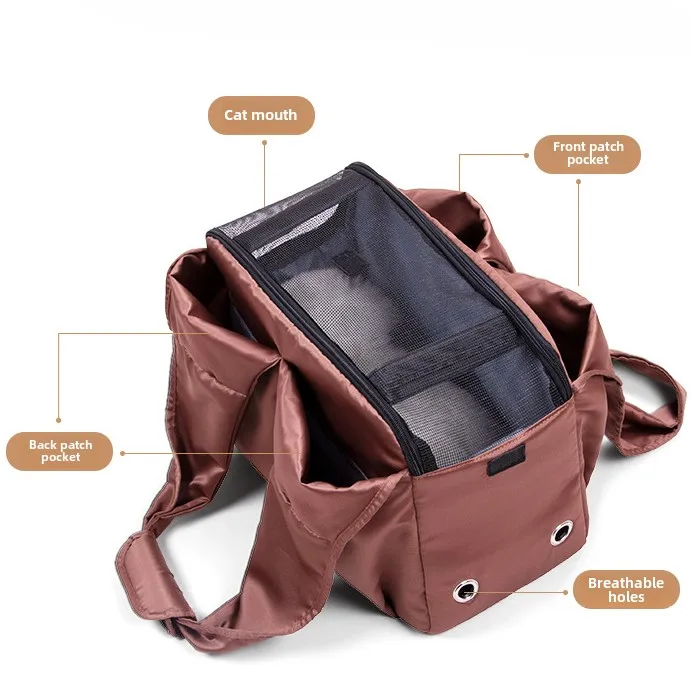 Cat Bag Soft Side Carrying Portable Mini Dog Carrier Bag Outgoing Travel Breathable Pets Handbag Transport Bag