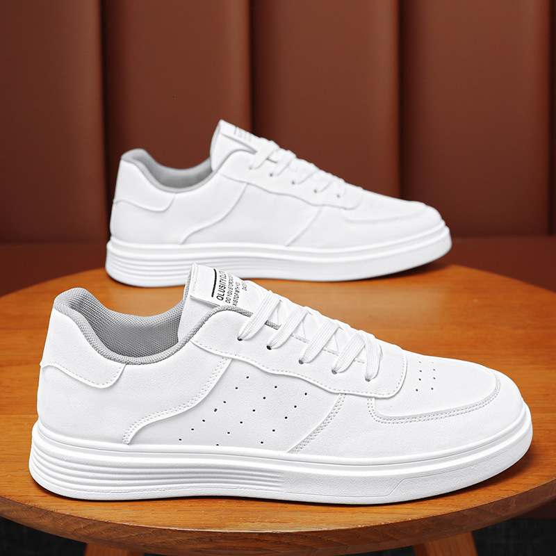 Men s Breathable Solid Color White Shoes 2025 Designer s New Fashionable Multifunctional Outdoor Sports And Leisure Single Sole Versatile Board Shoes