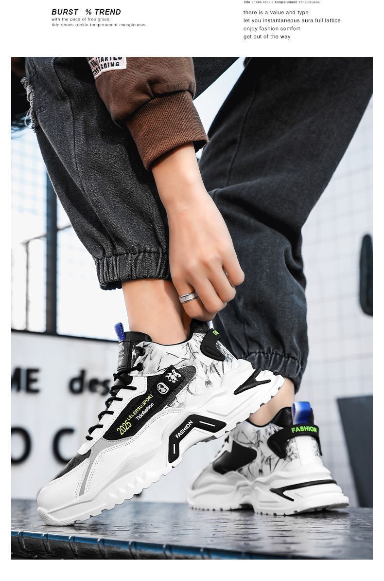 High Top Men s White Sneakers Designer s New Outdoor Fashion Training Running Casual Dad Shoes For Spring And Summer 2025