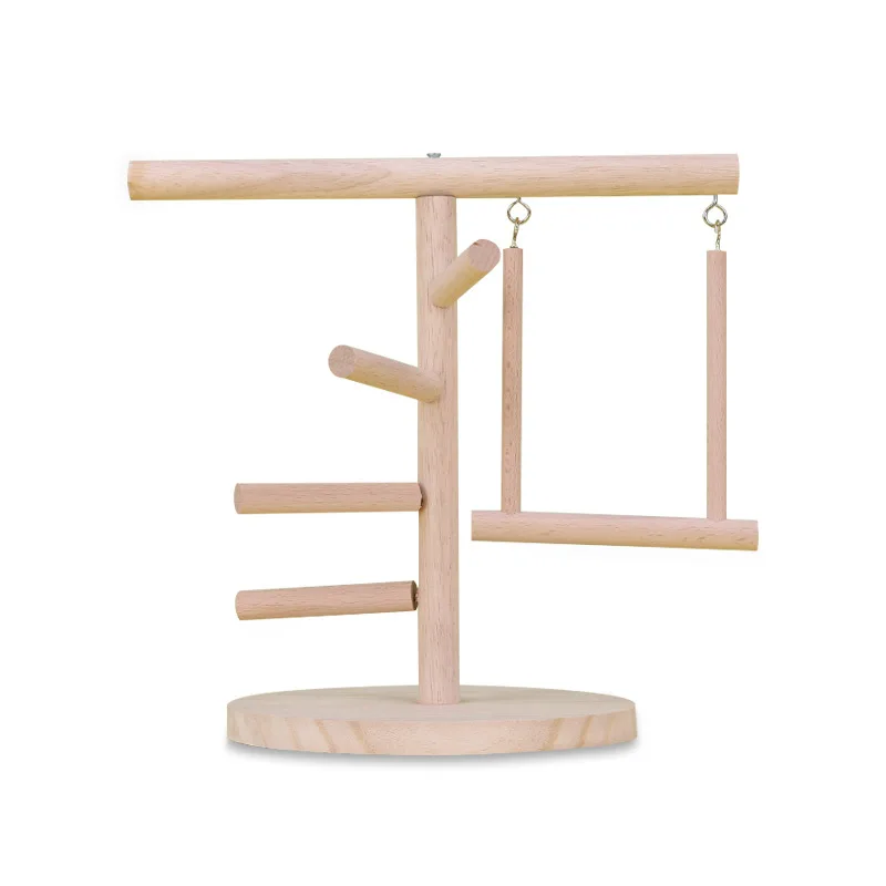Bird Toys Bird Plays Stand Parrot Station Stand Tree Branch Parrot Playstand Cockatiel Playground Wooden Perch Gym Playground