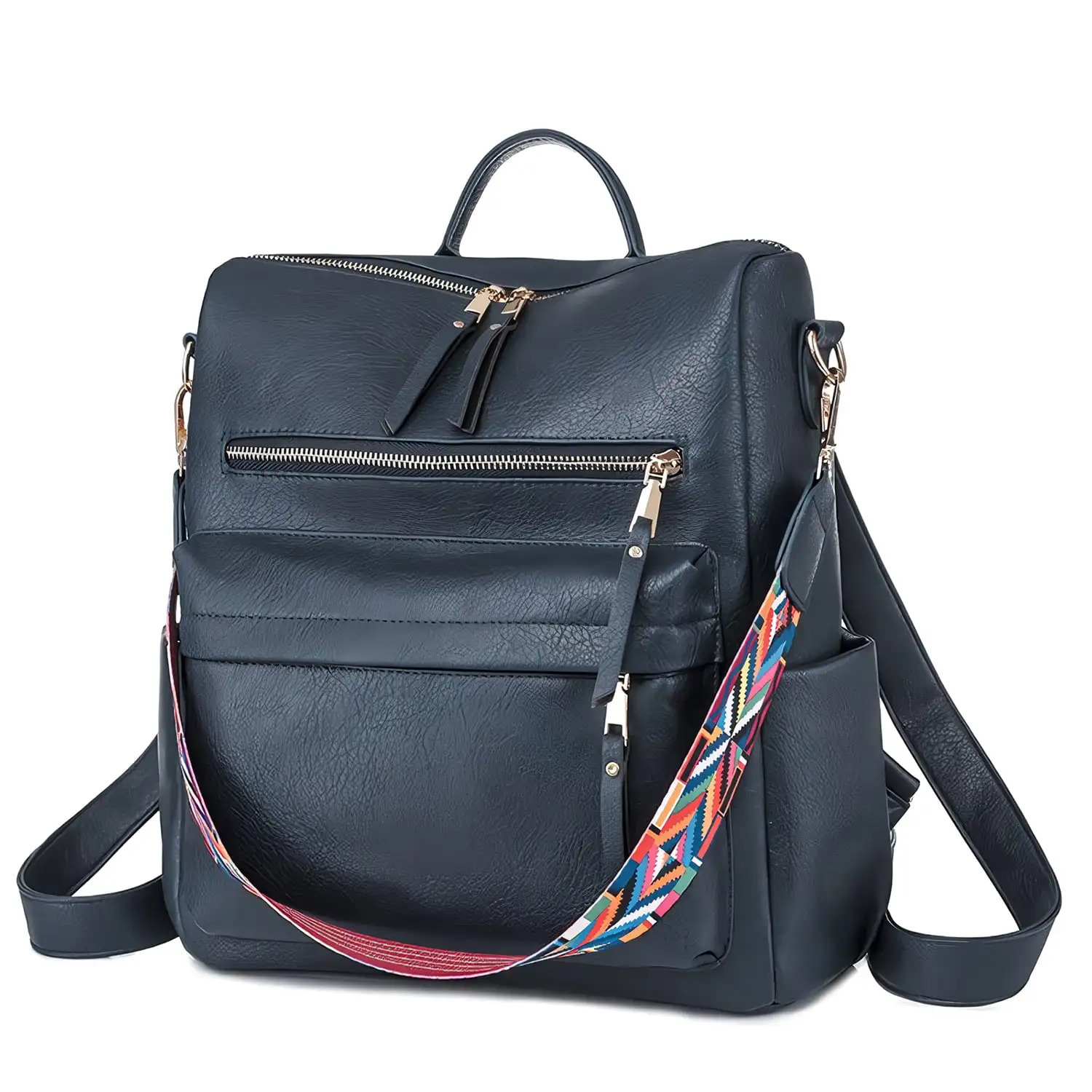 Ship from US Shoulder Bag Leather Women Backpack School and Womens Fashion Purses Multipurpose Design Handbags 250304FBB