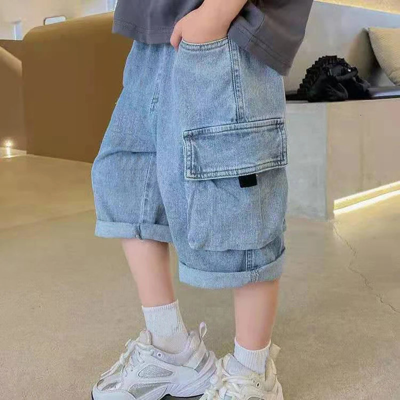 IENENS Kids Baby Boys Summer Denim Clothing Shorts Pants Jeans Children Casual Short Trousers Infant Bottoms 4-13 Years 250304