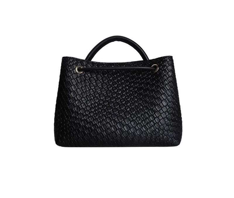 Women's Bags Niche Design New Metal Rope Buckle Woven Tote Single Shoulder Handheld Large Capacity Women's Bag