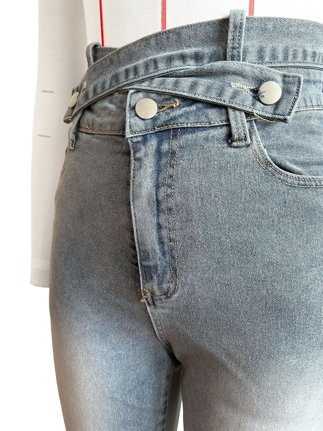 Multi pocket denim cargo pants sexy womens high waist elegant street jeans casual mens style 250227
