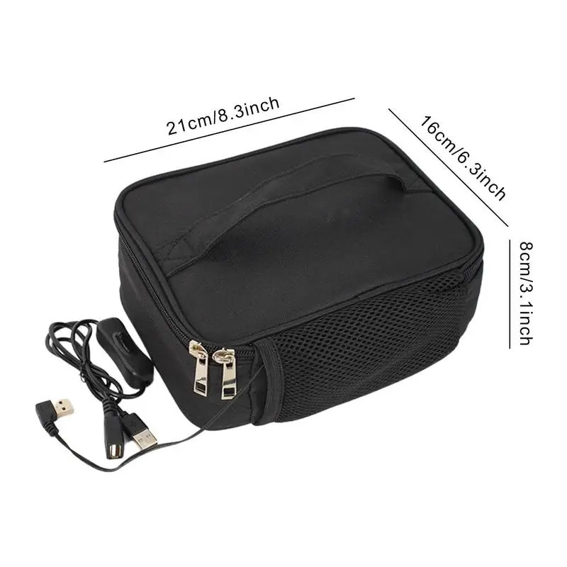 Ship from US Portable Car Electric Heating Lunch Box Food Warmer Container Outdoor Camping Bag Heater For Picnic Travel 250304FBB