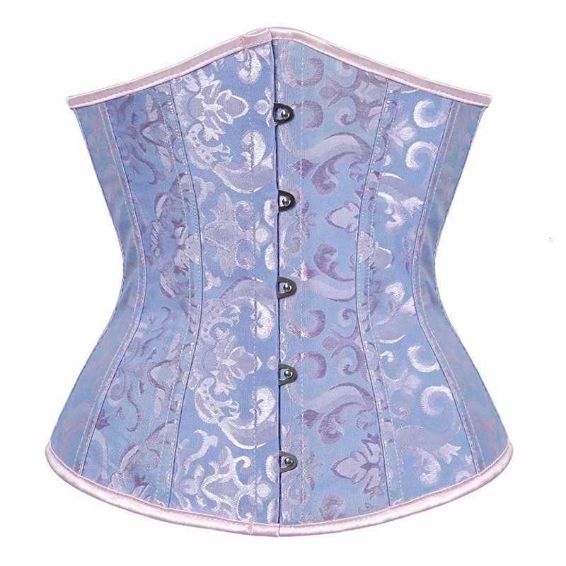 Womens Gothic Sexy Satin Underbust Corset Bustier Waist Cincher Slimming Body Shaper Corselete Lingerie Plus Size Party ClubwearXJ250304
