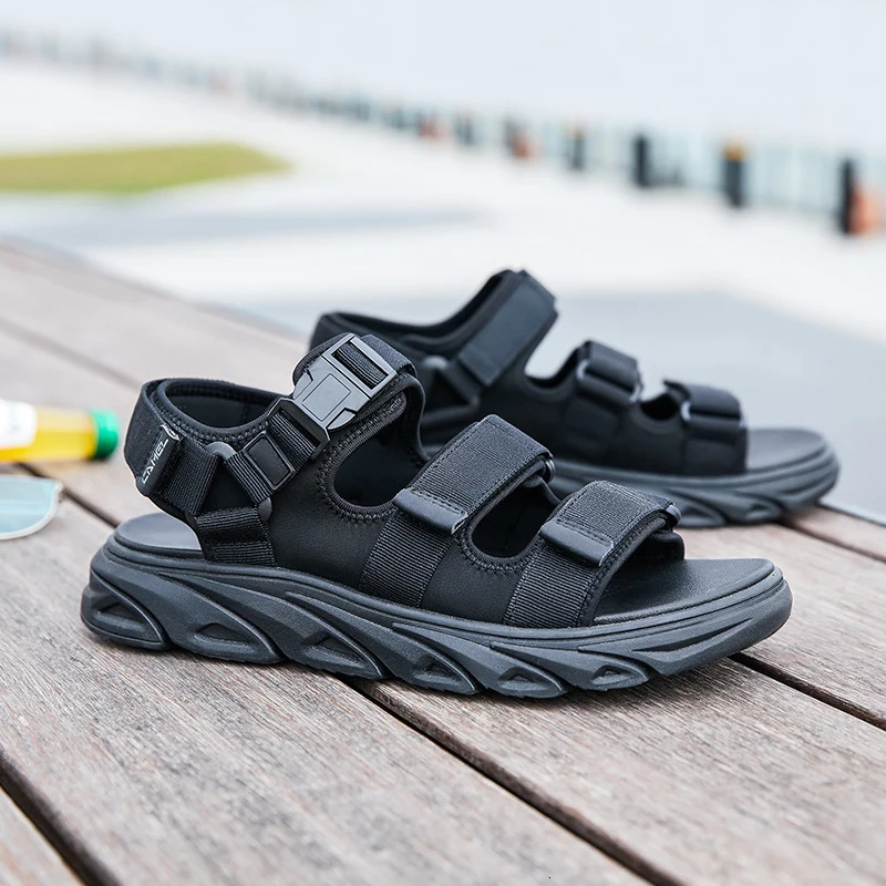 GOLDEN CAMEL Mens Summer Sandals Casual Outdoor Beach Sandal Soft Comfortable Non-slip Male Shoes for Men Slippers 250303