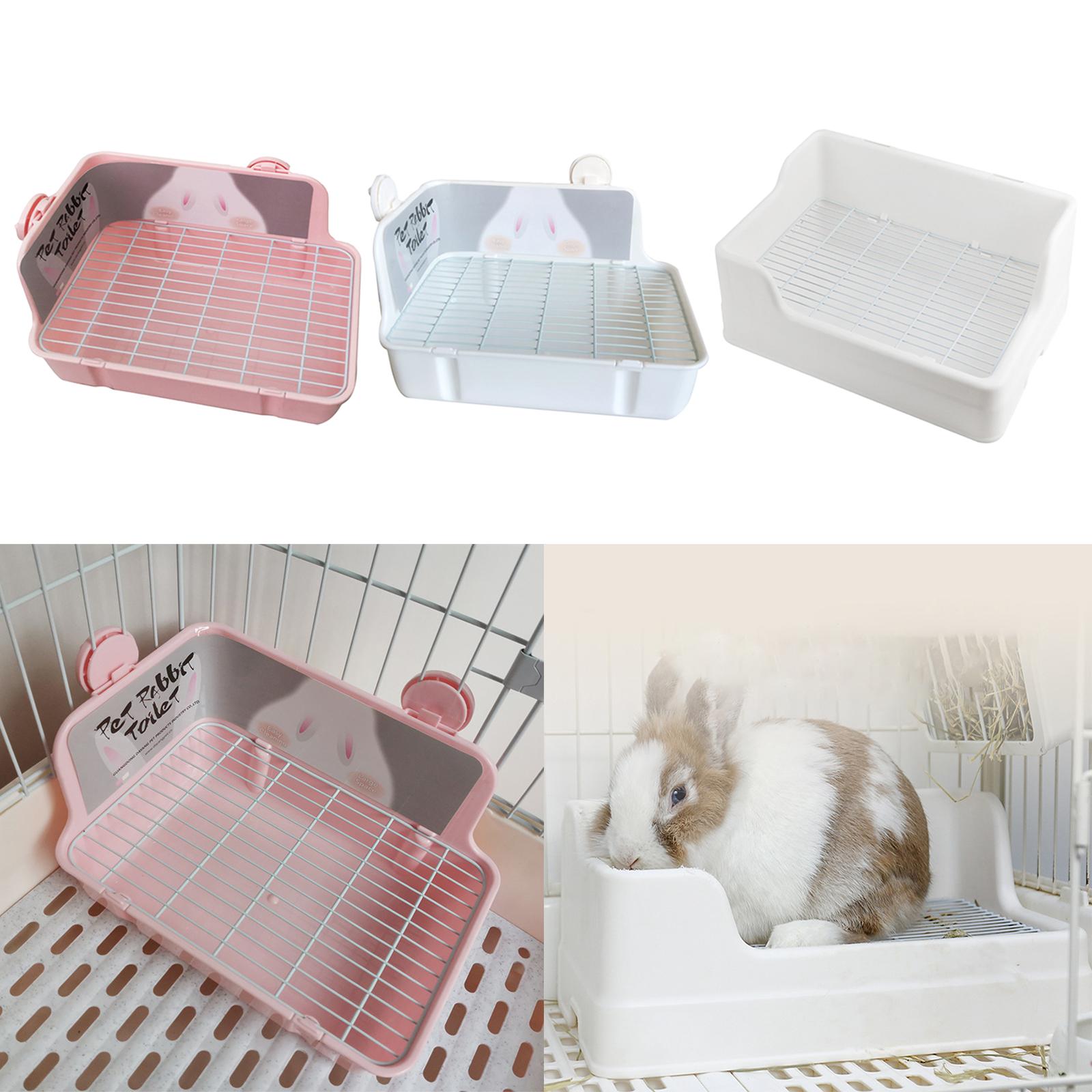 Rabbit Litter Box Pet Toilet Small Animal Squirrel Potty Trainer Corner Tray