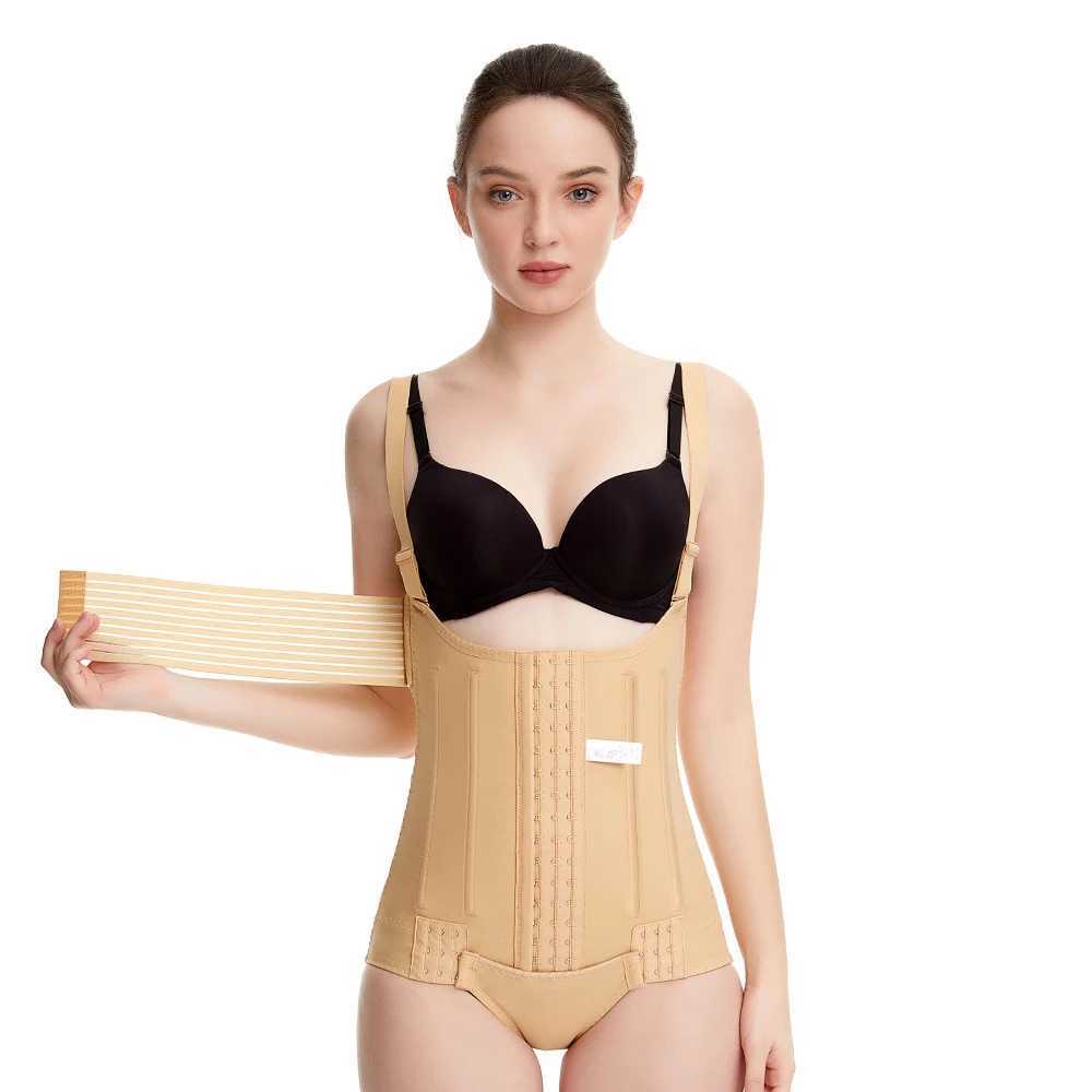 Female shapewear surgery with double compression abdominal control and 9-bone shaping medical grade clothingXJ250304