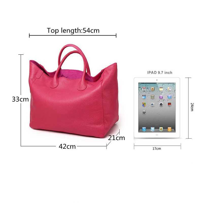 Huge Big A4 Top Grain Genuine Leather Women Handbag Shopping Shoulder Bag Large Capacity Khaki Black Red Yellow Blue Pink M9940 Z250303