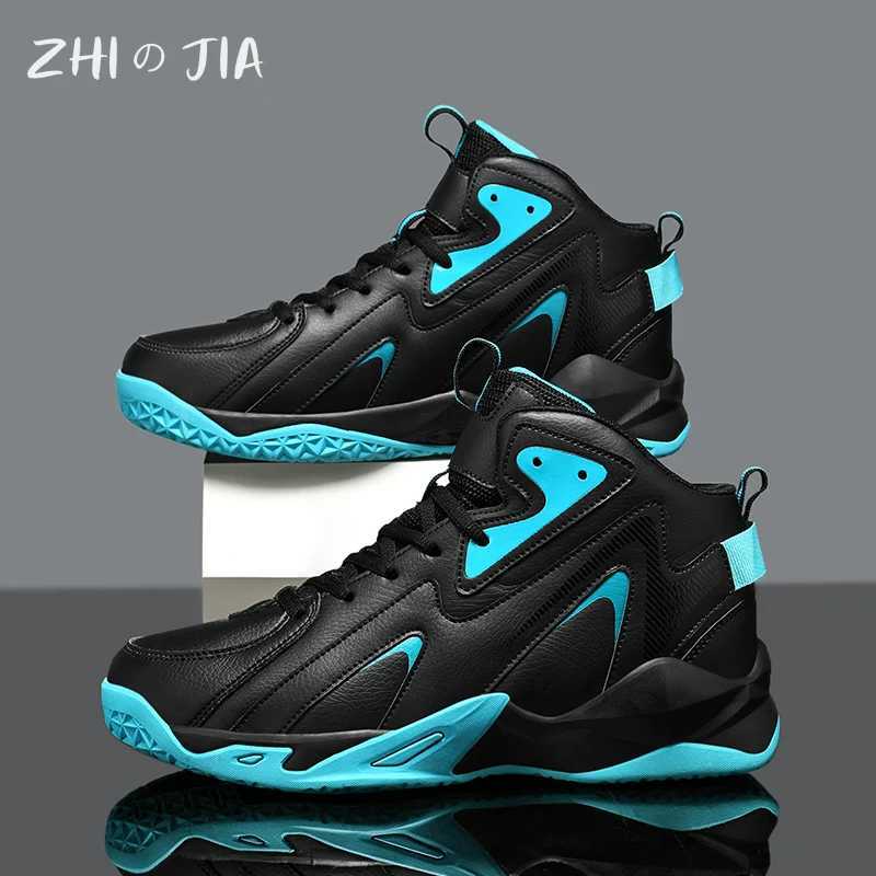 Autumn Winter Mens Oversized Basketball Shoes Outdoor Casual High Top Basketball Footwear Fashion Trend Leather Sneaker 39-50 Z250225