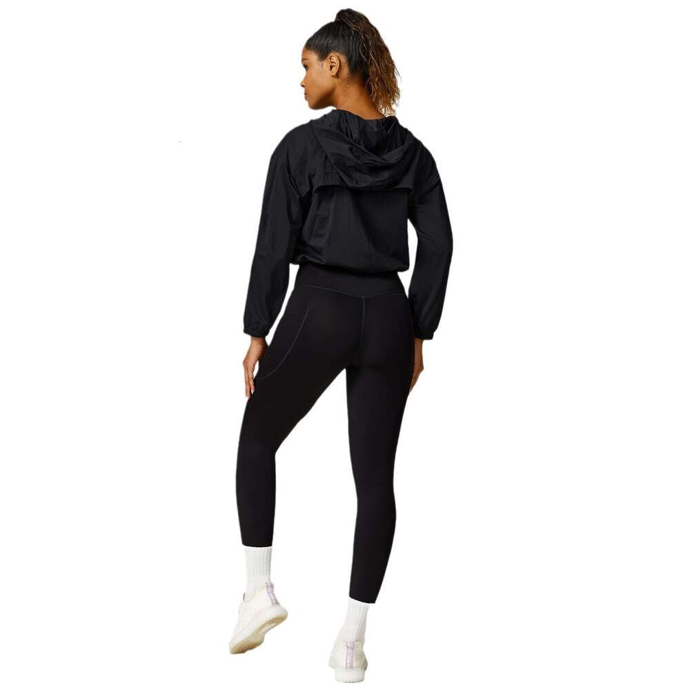 European and American quick drying sun protection casual jacket yoga suit outdoor running cycg sports zipper sweater five piece set 2025 temperament v