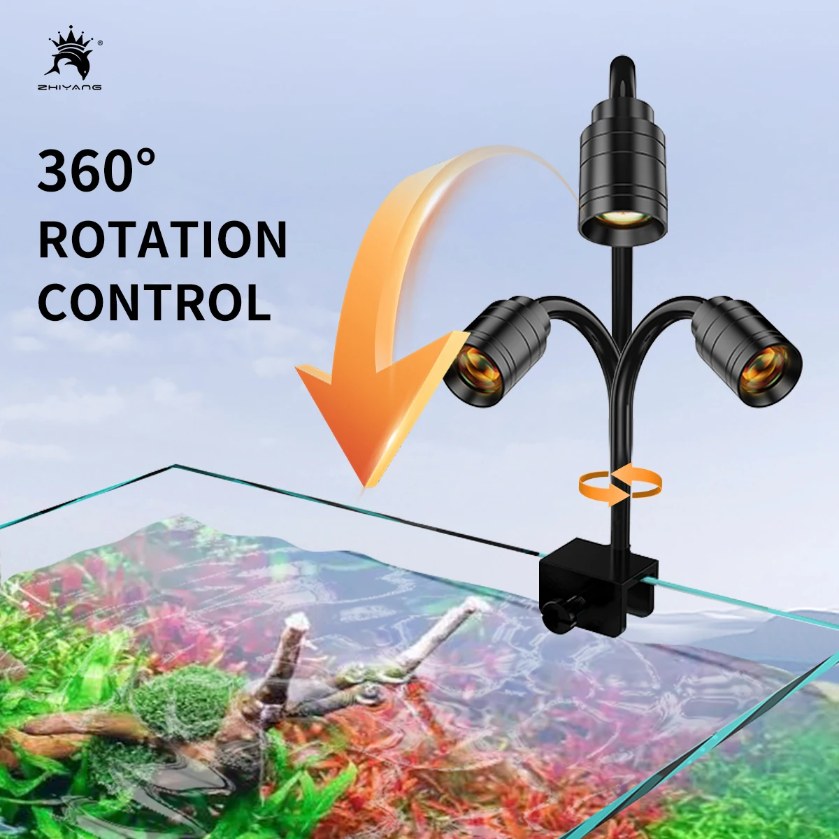 110-240V mini fish tank spotlight South American landscaping small aquarium clip light fish tank light led light
