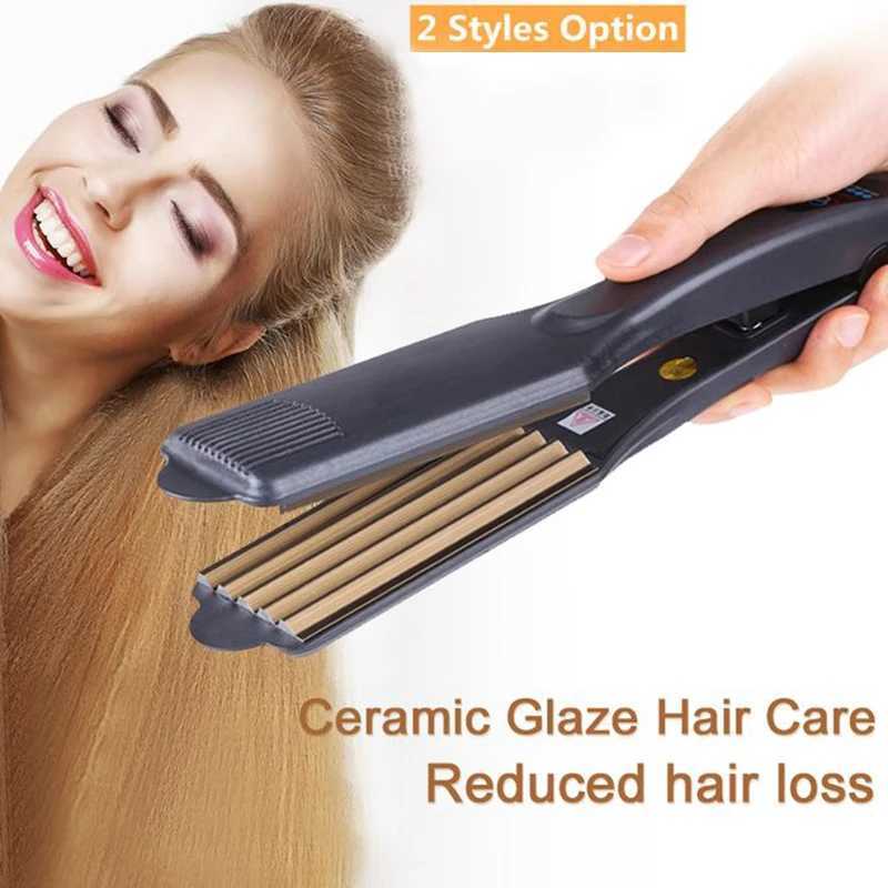 Curling Irons Professional Corrugated Hair Curler Flat Iron Curling Iron Fluffy Small Crimper Corn Plate Corn Perm Splint Hair Styling Tools z250304