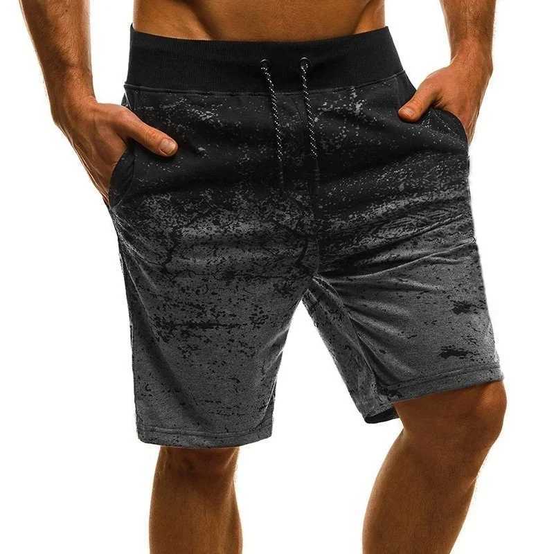 2023 Fashion Men Casual Shorts Fashion Printed Joggers Short Sweatpants Summer Drawstring Hip Hop Slim Workout Shorts OutsideT250304