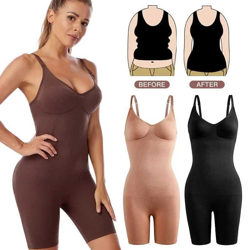 Seamless bodysuit womens hip lift shape waist trainer body shape shoulder straps back chest enhancement underwear tight corsetXJ250304