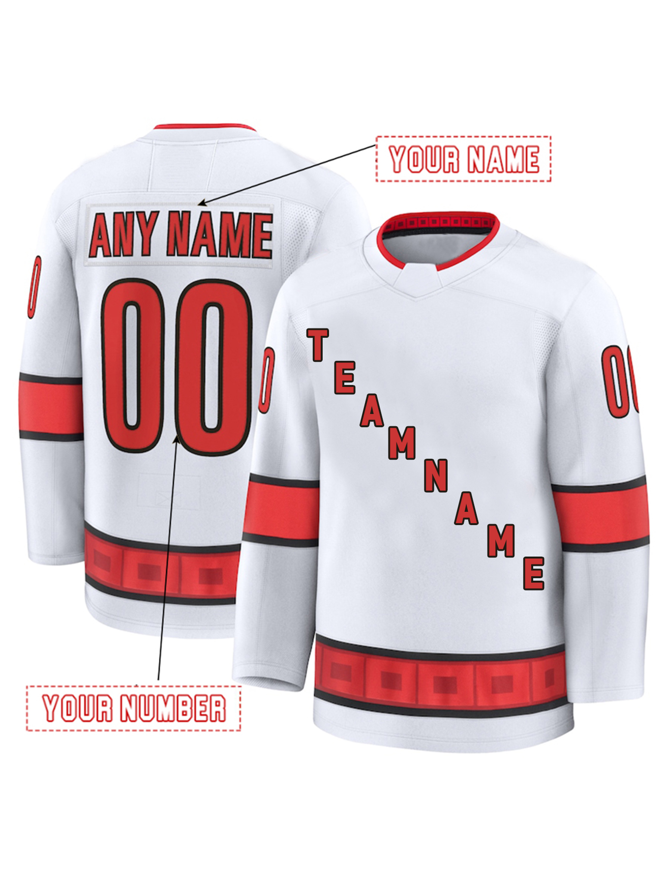 Custom Svechnikov Hockey Jersey Aho Jarvis Slavin Rantanen Embroidered Letter Number Design Polyester