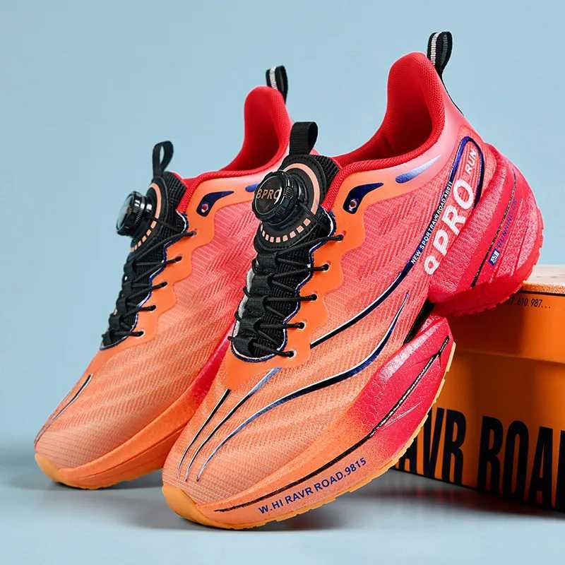 Marathon Carbon Plate Sports Running Shoes Men New Breathable Lightweight Mesh Sport Shoes Women Comfortable Nonskid SneakersC250304