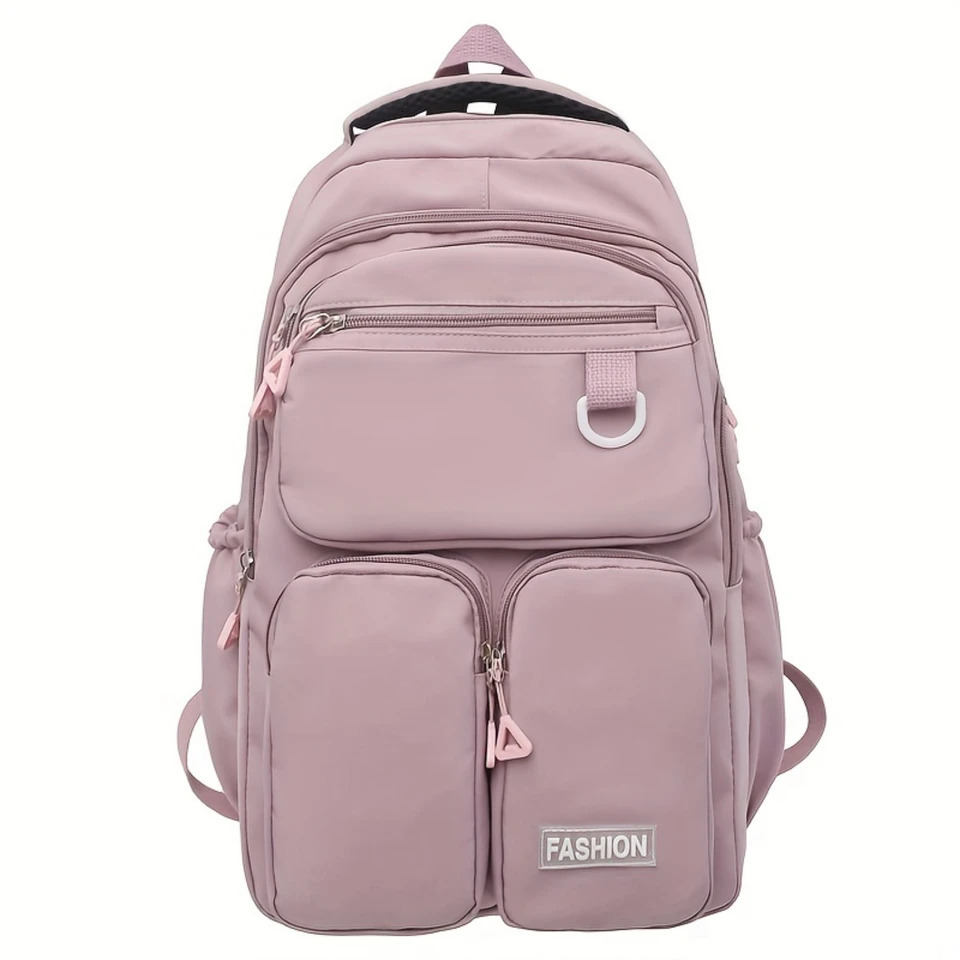 Ship from US Large Capacity MultiPocket Backpack Heavy Duty College Preppy School Bookbag Casual Travel Daypack Knapsack 250304FBB