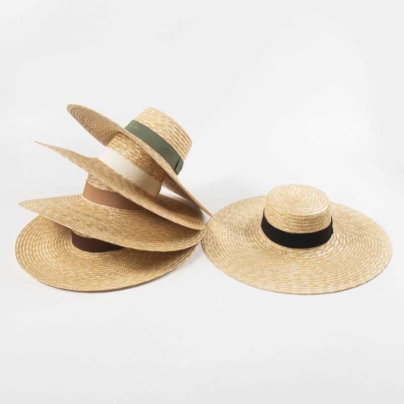 New Women Wide Brim Beach Hat Ladies Summer Big Str Hats UV Protection Sun Hat S1340-15cmXJ250304