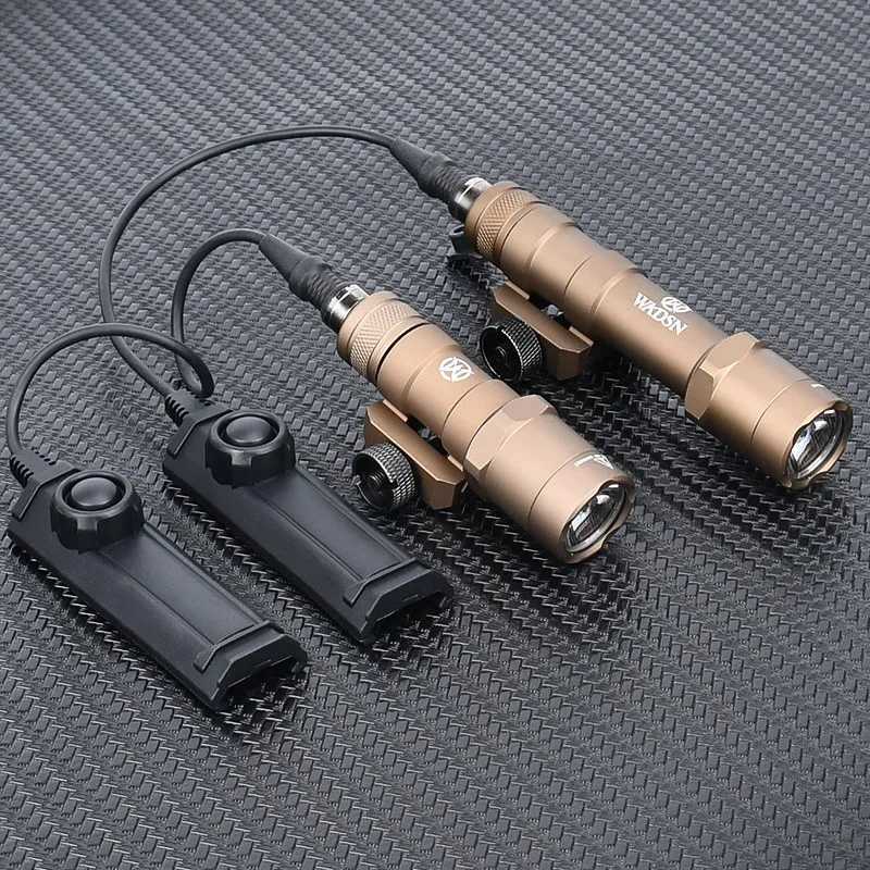WADSN Airsoft M300B M600B M600 WADSN Tactical Powerful Flashlight Fit 20mm Picatinny Rail Hunting Weapon Gun D LightXJ250303